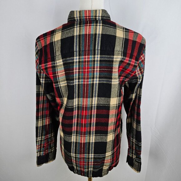Lauren Ralph Lauren Tartan Plaid Button-Up Shirt Large Wool Red Black Cabincore - Picture 5 of 11